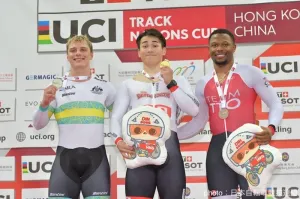 UCIトラックネーションズで金メダルを獲得した太田選手