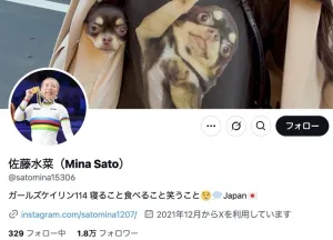 佐藤水菜のX