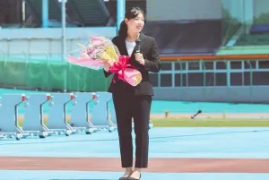 セレモニーに姿を見せた高木真備