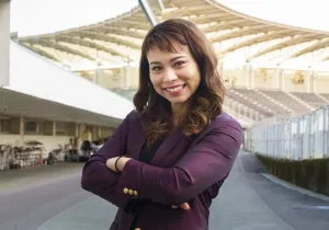 美人なだけでなくかわいい表情もする太田りゆ